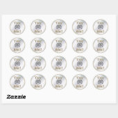 Sticker Rond Essayez-moi Logo Parties scintillant Tester Exempl (Feuille)