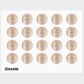 Sticker Rond Essayez-moi Logo Rose Drips Tester Exemple d'embal (Feuille)