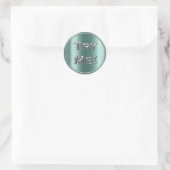 Sticker Rond Essayez-moi Silver Grey Turquoise Tester échantill (Sac)
