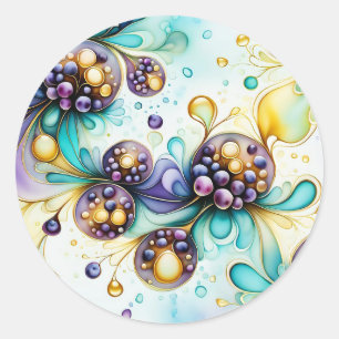 Sticker Rond Essence du bleuet