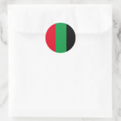 Sticker Rond Essence panafricaine : rouge, vert et noir (Sac)