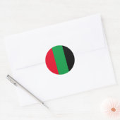 Sticker Rond Essence panafricaine : rouge, vert et noir (Enveloppe)