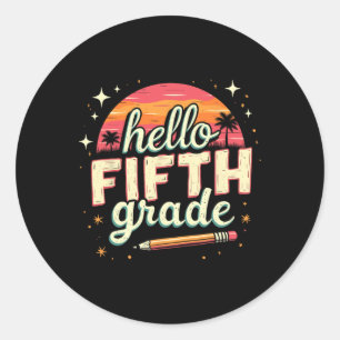 Sticker Rond Essentiels de rentrée en 5e année 