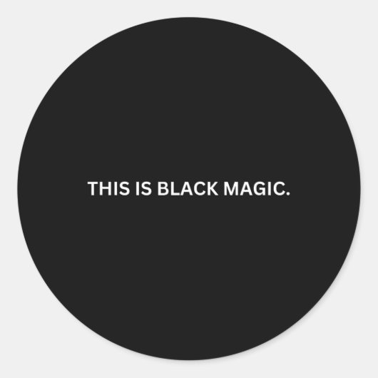 Sticker Rond Est Black Magic Celebrity Histoire Faire Jeu Nuit (Devant)