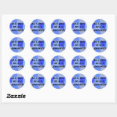 Sticker Rond Est-ce chaud ou est-ce Justin ? ? ! ! (Feuille)