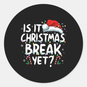 Sticker Rond Est-ce Noël Pause, mais amusant Noël de Noël Ensei