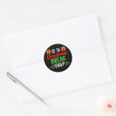 Sticker Rond Est-Ce Que C'Est Pause Noël Mais Fêtes Drôle (Enveloppe)