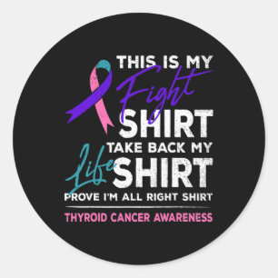 Sticker Rond Est-ce que ma lutte contre le cancer thyroïde sens