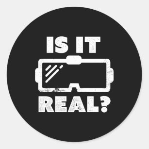 Sticker Rond Est-ce vraiment la réalité virtuelle VR Gamer Cade