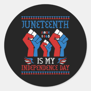 Sticker Rond Est Mon Jour De L'Indépendance Depuis 1865 Rouge B