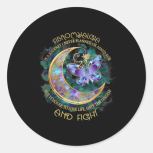 Sticker Rond Est Un Voyage - Fibromyalgie Sensibilisation