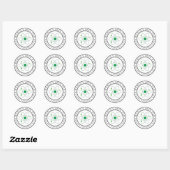 Sticker Rond estampille en caoutchouc fête des pères (Feuille)