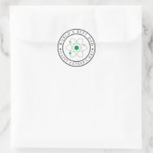 Sticker Rond estampille en caoutchouc fête des pères (Sac)