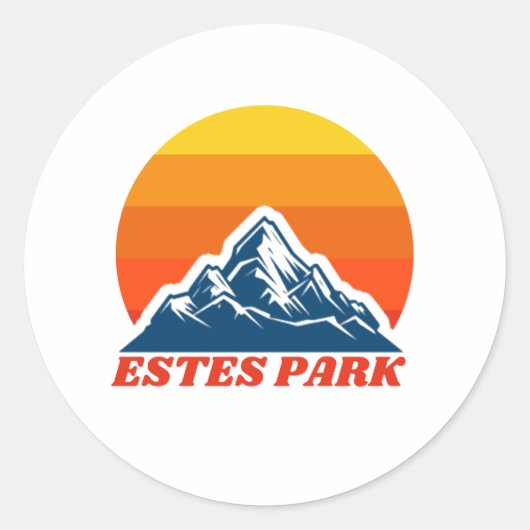Sticker Rond Estes Park, Colorado (Devant)