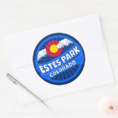 Sticker Rond Estes Park Colorado collant d'éclatement de montag (Enveloppe)
