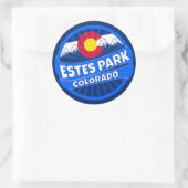 Sticker Rond Estes Park Colorado collant d'éclatement de montag (Sac)
