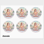 Sticker Rond Esthétique de l'amour et de la gentillesse (Feuille)