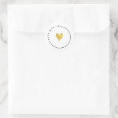 Sticker Rond Esthétique dorée faite avec amour  (Sac)