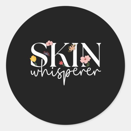 Sticker Rond Esthétique Esthétique de la peau Whisperer Esthéti (Devant)