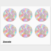 Sticker Rond Esthétique holographique (Feuille)