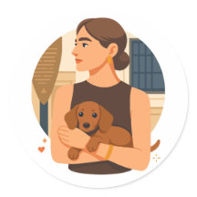 Esthétique moderne de maman de chien avec un chiot