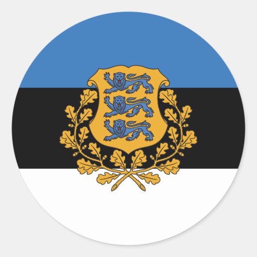 Sticker rond estonien (Devant)