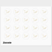 Sticker Rond Estrogen Hormone Formule chimique structurelle or (Feuille)