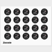 Sticker Rond Esturgeons Poisson Style Ejac (Feuille)