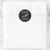 Sticker Rond Esturgeons Poisson Style Ejac (Sac)