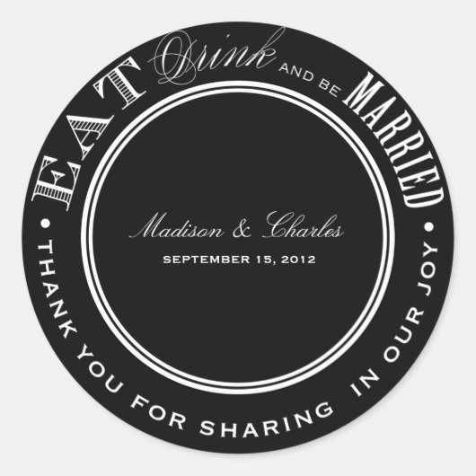 STICKER ROND ET ÊTRE MARIÉ | BÂTIMENTS DE FAVEUR (Devant)