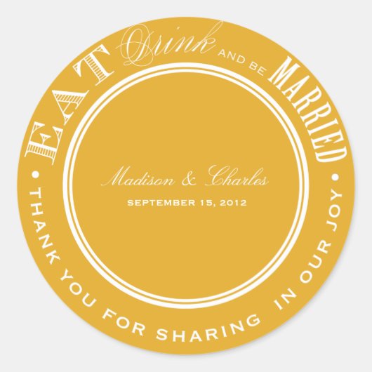 STICKER ROND ET ÊTRE MARIÉ | BÂTIMENTS DE FAVEUR (Devant)