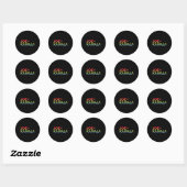 Sticker Rond Et Kamala Bold Retro Rainbow Pride Biden Harris (Feuille)