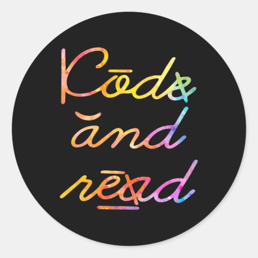 Sticker Rond Et Lisez La Sensibilisation À La Dyslexie (Devant)