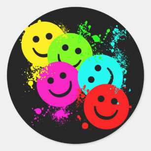 STICKER ROND ET PEINTURE