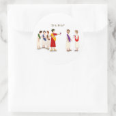 Sticker Rond Et Tu Brute ? Julius César à une fête (Sac)