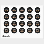 Sticker Rond Et Un Sandwich Knuckle - Poignard De Boxe (Feuille)