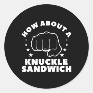 Sticker Rond Et Une Boîte De Boxe À Sandwich Knuckle 2