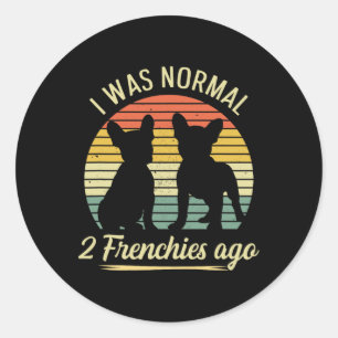 Sticker Rond Était Normal - Il Y A 2 Français Citer Pour Un Fra