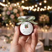 Sticker Rond Étaler L'Amour Fraise Jam Favoriser Mariage