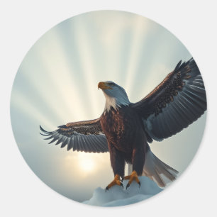 Sticker Rond Étalez vos ailes, embrassez le monde  