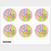 Sticker Rond Étalon à collant à molette (Feuille)