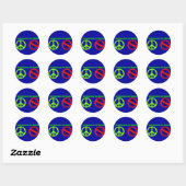 Sticker Rond étalons de paix (Feuille)