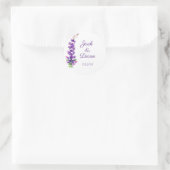 Sticker Rond Etanche de lavande Mariage violet (Sac)