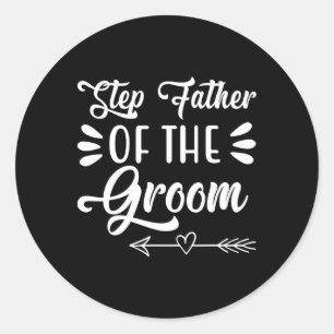 Sticker Rond Étape Père De La Groom Mariage Fête Famille Mariag