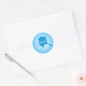 Sticker Rond État Alaska (Enveloppe)