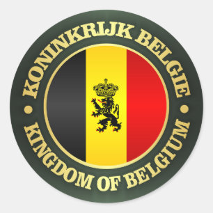 Sticker Rond État belge signataire