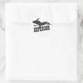 Sticker Rond État de la péninsule supérieure du Michigan (Sac)