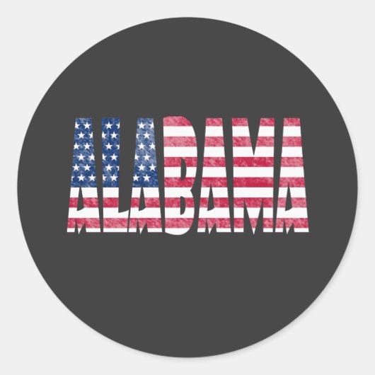 Sticker Rond État de l'Alabama (Devant)