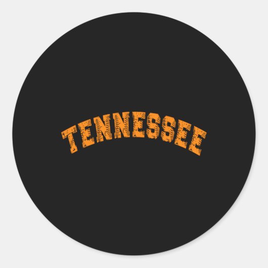 Sticker Rond État De L'État Du Tennessee Baseball (Devant)