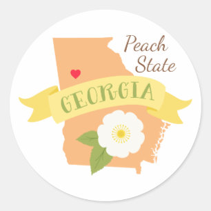 Sticker Rond État de Peach